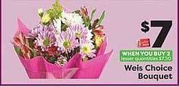 Weis Markets Weis Choice Bouquet offer