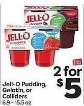 Weis Markets Jell-o Pudding, Gelatin, Or Colliders offer