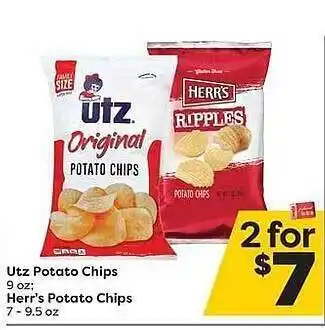 Weis Markets Utz Potato Chips, Herr's Potato Chips offer