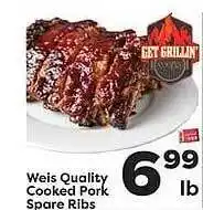 Weis Markets Weis Quality Cooked Pork Spare Ribs offer
