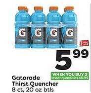 Weis Markets Gatorade Thirst Quencher offer