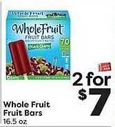 Weis Markets Whole Fruit Fruit Bars offer