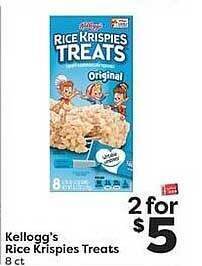 Weis Markets Kellogg's Rice Krispies Treats offer