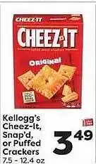 Weis Markets Kellogg's Cheez-it, Snap'd, Or Puffed Crackers offer