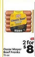 Weis Markets Oscar Mayer Beef Franks offer