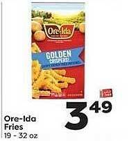 Weis Markets Ore-ida Fries offer
