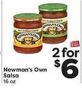 Weis Markets Newman's Own Salsa offer