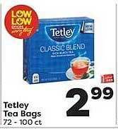 Weis Markets Tetley Tea Bags offer