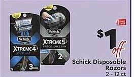 Weis Markets Schick Disposable Razors offer