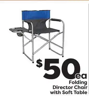 Weis Markets Folding Director Chair With Soft Table offer