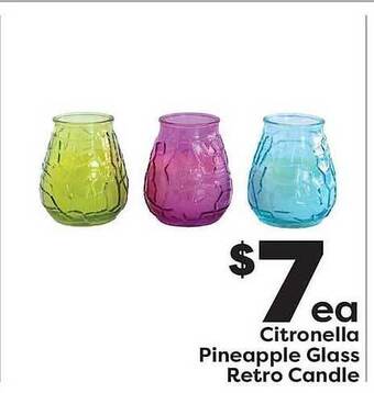 Weis Markets Citronella Pineapple Glass Retro Candle offer
