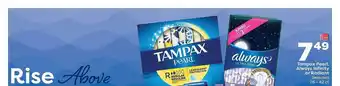 Weis Markets Tampax Pearl, Always Infinity Or Radiant offer