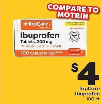 Weis Markets Topcare Ibuprofen offer