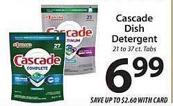ACME Cascade Dish Detergent offer