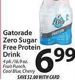 ACME Gatorade Zero Sugar Free Protein Drink offer