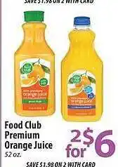 ACME Food Club Premium Orange Juice offer