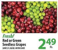 ACME Red Or Green Seedless Grapes offer