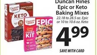 ACME Duncan Hines Epic Or Keto Baking Mixes offer