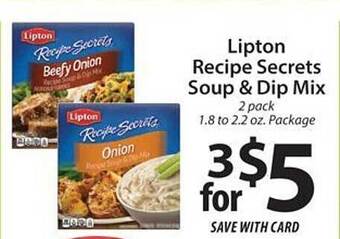 ACME Lipton Recipe Secrets Soup & Dip Mix offer