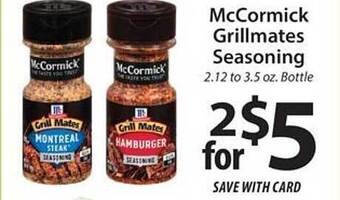 ACME McCormick Grillmates Seasoning offer