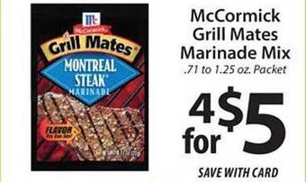 ACME McCormick Grill Mates Marinade Mix offer