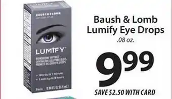 ACME Baush & Lomb Lumify Eye Drops offer