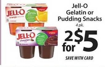 ACME Jell-o Gelatin Or Pudding Snacks offer