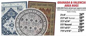 Ocean State Job Lot Granada & Valencia Area Rugs offer