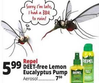 Ocean State Job Lot Repel Deet-free Lemon Eucalyptus Pump offer