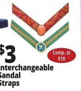 Ocean State Job Lot Interchangeable Sandal Straps offer