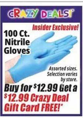 Ocean State Job Lot 100 Ct. Nitrile Gloves offer