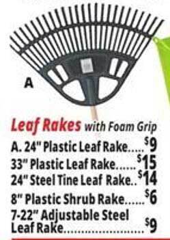 Ocean State Job Lot Leaf Rakes offer