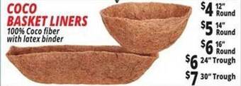 Ocean State Job Lot Coco Basket Liners offer