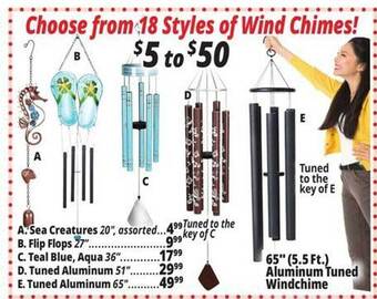 Ocean State Job Lot Choose From 18 Styles Of Wind Chimes ! offer