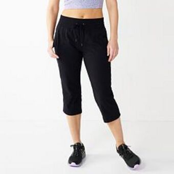 Kohl's Women's tek gear® essential straight-leg workout capris offer