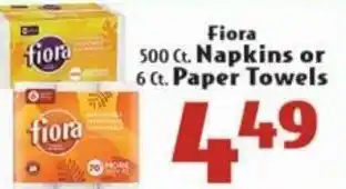 Butera 500 Ct. Napkins or 6 Ct. Paper Towels offer