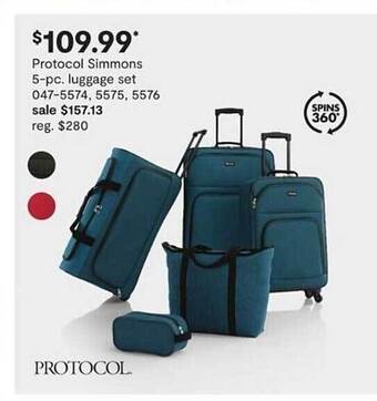 JC Penney Protocol Simmons 5-pc. Luggage Set offer