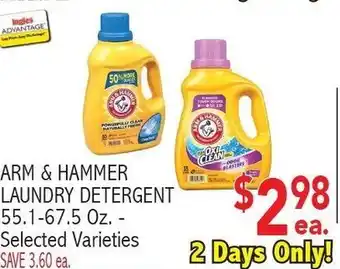 Ingles Markets Arm & Hammer Laundry Detergent 55.1-67.5 oz. offer