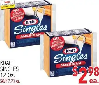 Ingles Markets Kraft Singles 12 oz. offer
