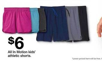 Target All In Motion Kids Athletic Shorts offer