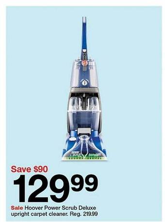 Target Hoover Power Scrub Deluxe Upright Carpet Cleaner offer