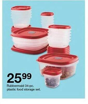 Target Rubbermaid 34-pc. Plastic Food Storage Set offer
