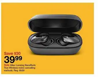 Target Altec Lansing Nanobuds True Wireless Noise-cancelling Earbuds offer