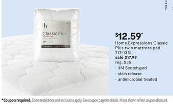 JC Penney Home Expressions Classic Plus Twin Mattress Pad offer
