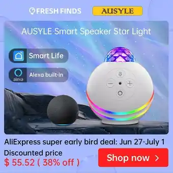 AliExpress Built-in speaker ring led night light for kids offer