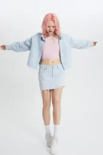 Denim mini skirt