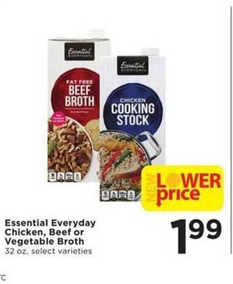 Cub Foods Essential Everyday Chicken, Beef Or Vegetable Broth offer