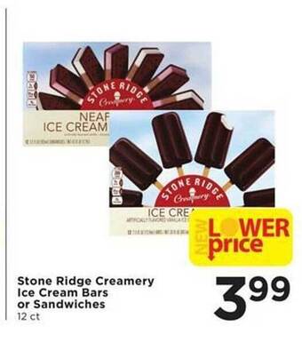 Cub Foods Stone Ridge Creamery Ice Cream Bars Or Sandwiches offer