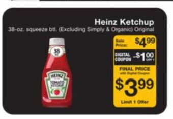 Fairway Store Market Heinz Ketchup offer
