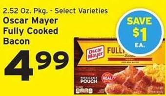 Hannaford Oscar Mayer Fully Cooked Bacon offer